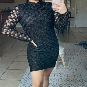 Sparkly black bodycon dress